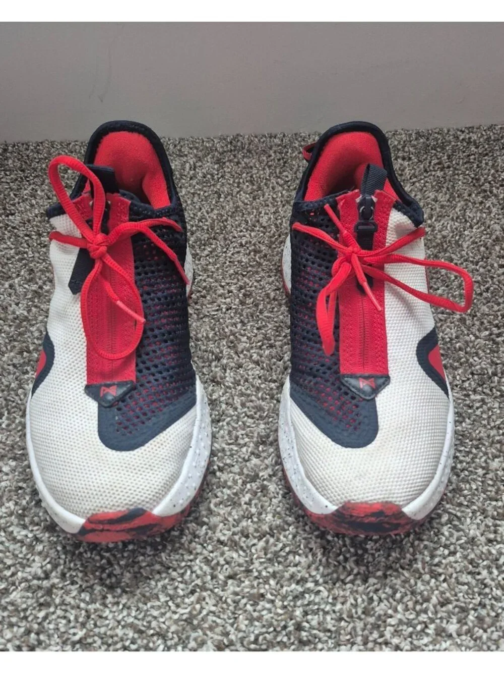 Nike PG4 USA Basketball Sneakers Gym Shoes Mens Size 8 CD5079-101 Red White Blue